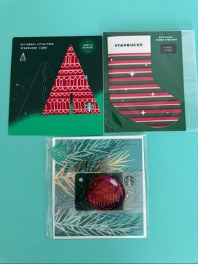 3 Starbucks Holiday Cards